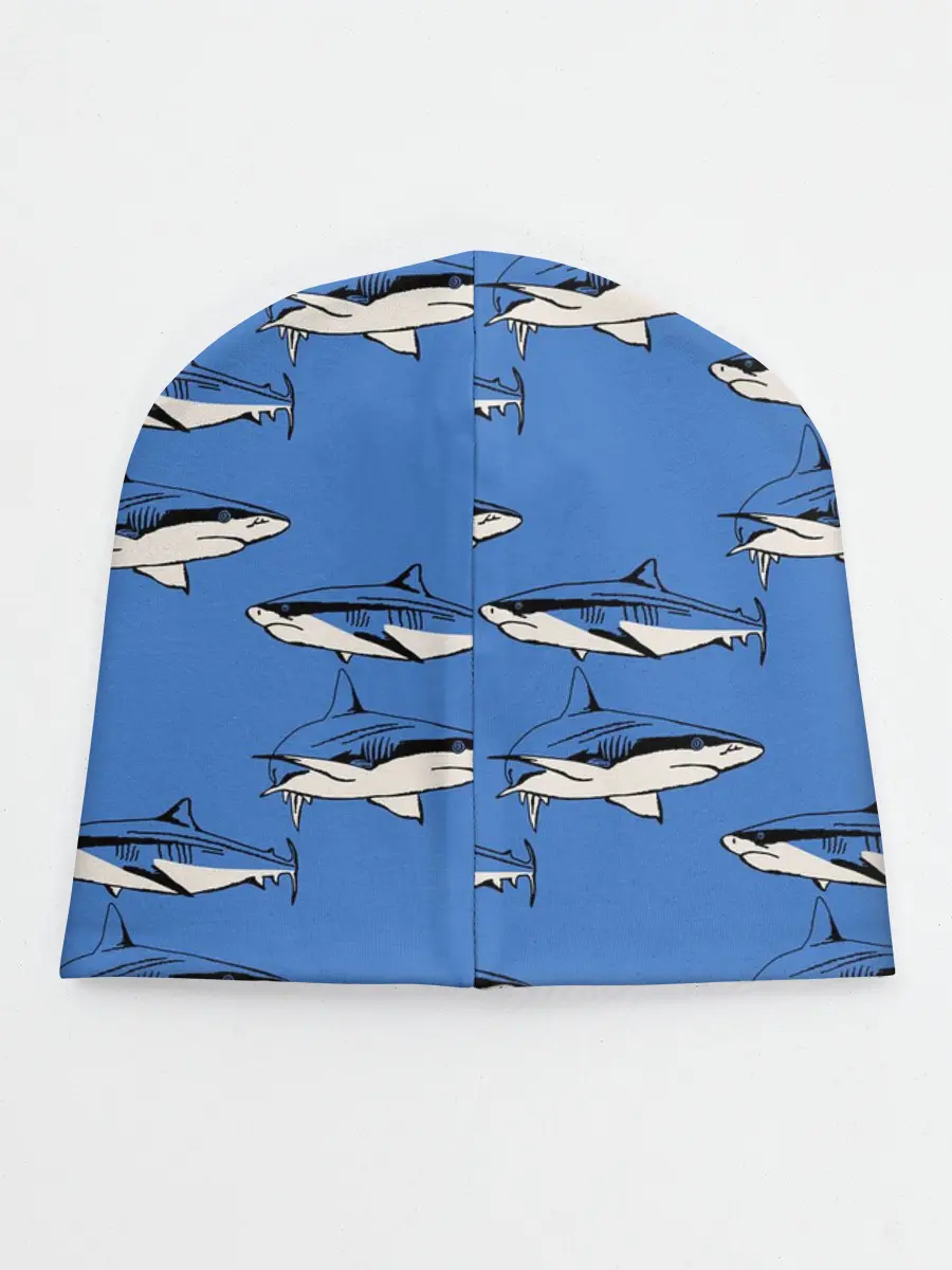 Детская шапка / Акулы Паттерн
