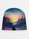 Детская шапка / ПЕЙЗАЖ НАД ЗВЕЗДАМИ