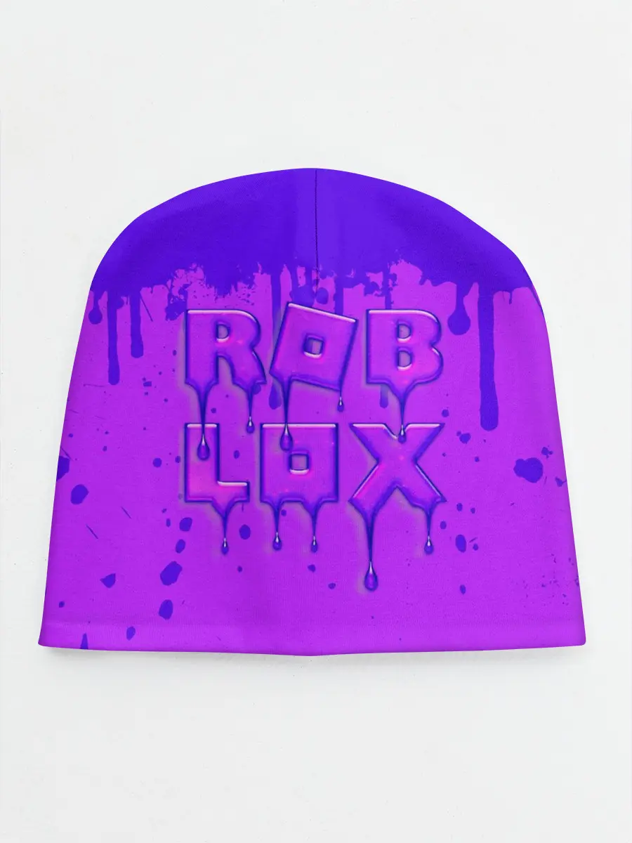 Детская шапка / ROBLOX ФИОЛЕТОВЫЕ ПОДТЕКИ