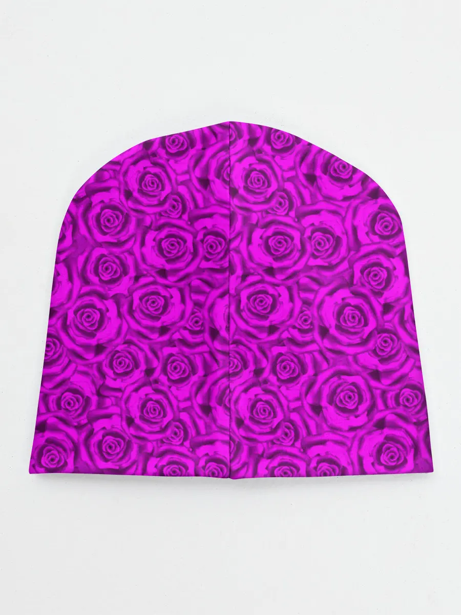 Детская шапка / Яркий цветочный неоновый узор