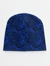 Детская шапка / Черно-синий геометрический