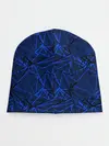 Детская шапка / Черно-синий геометрический
