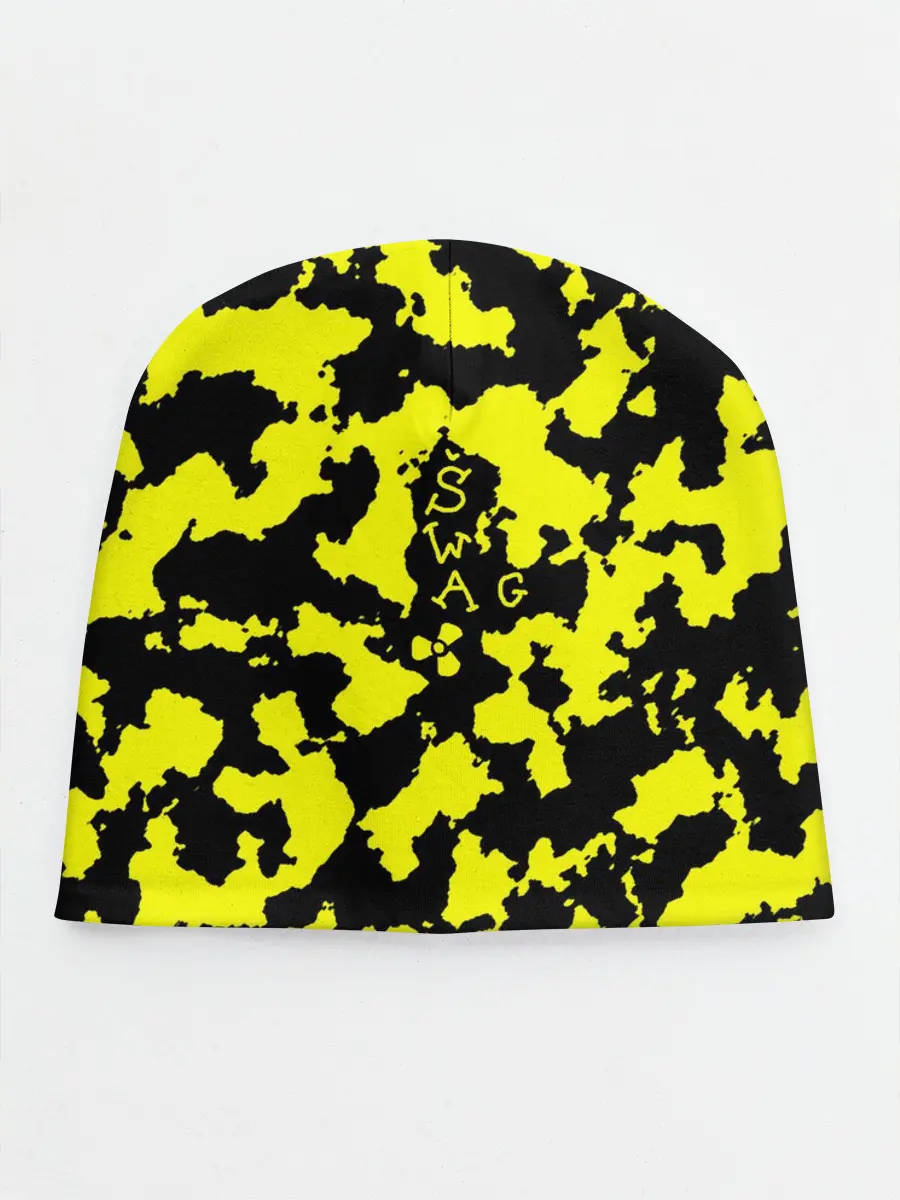 Детская шапка / Черно-желтый камуфляж