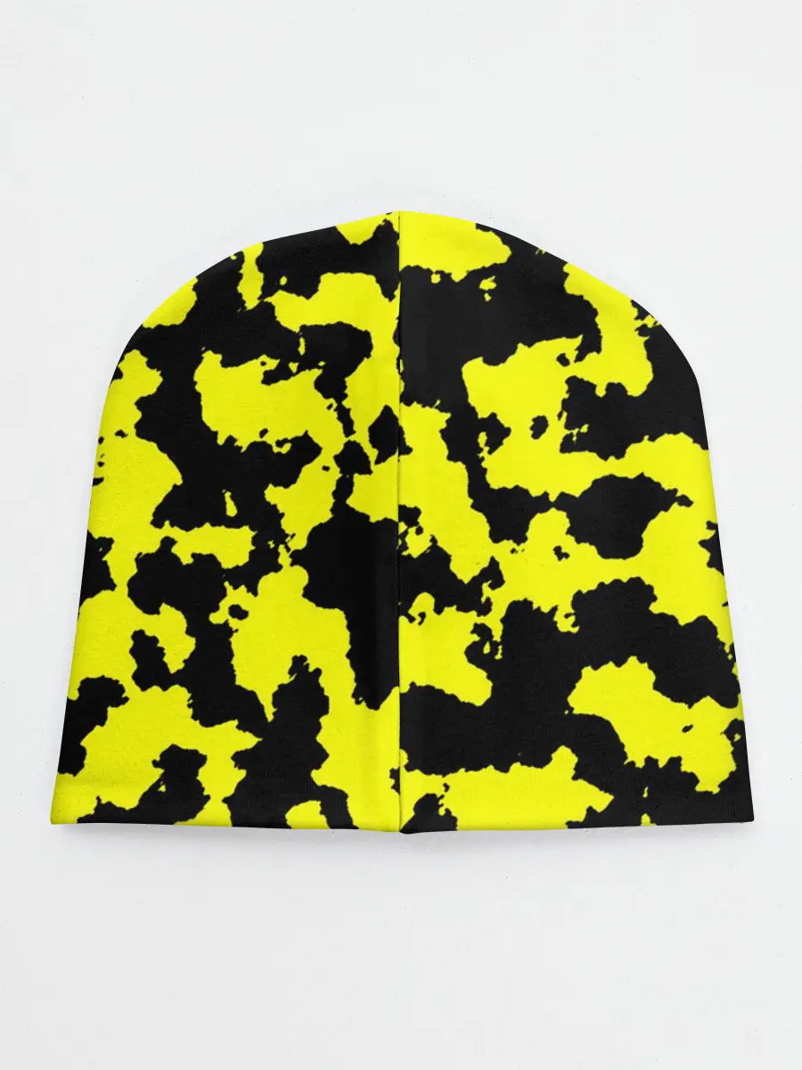 Детская шапка / Черно-желтый камуфляж