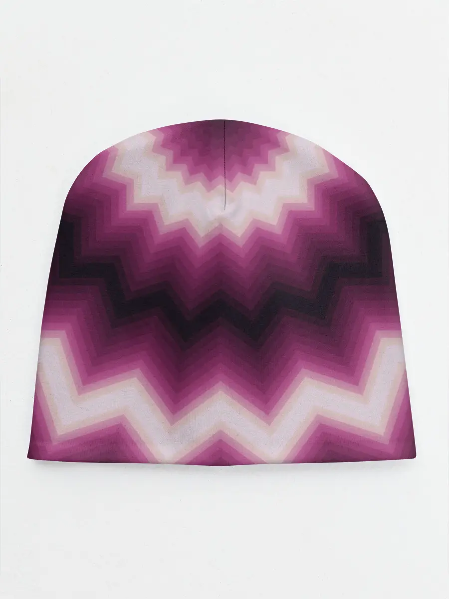 Детская шапка / Черно-пурпурный калейдоскоп