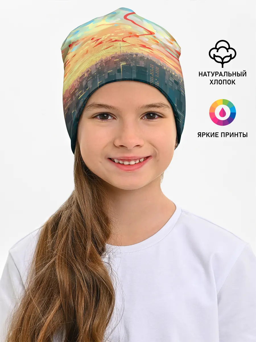Детская шапка / Токио красками