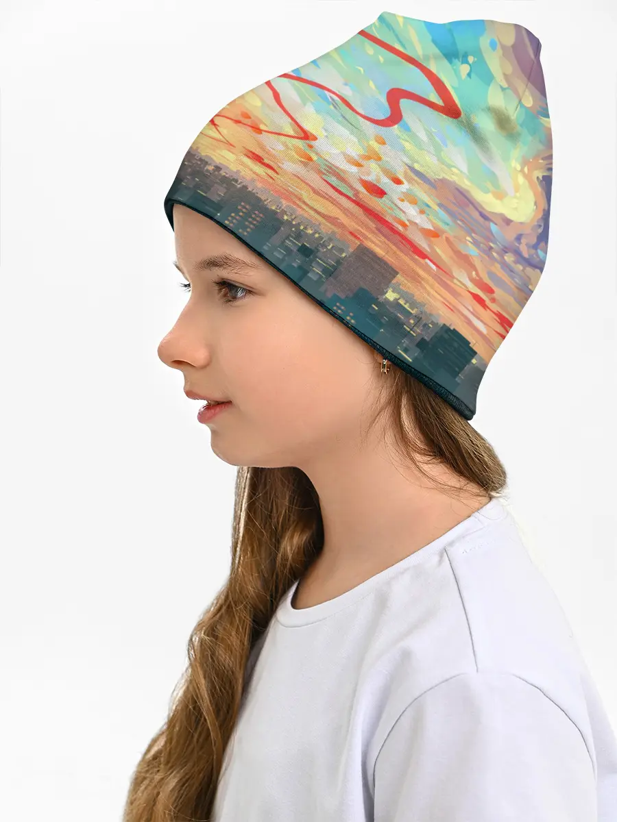 Детская шапка / Токио красками