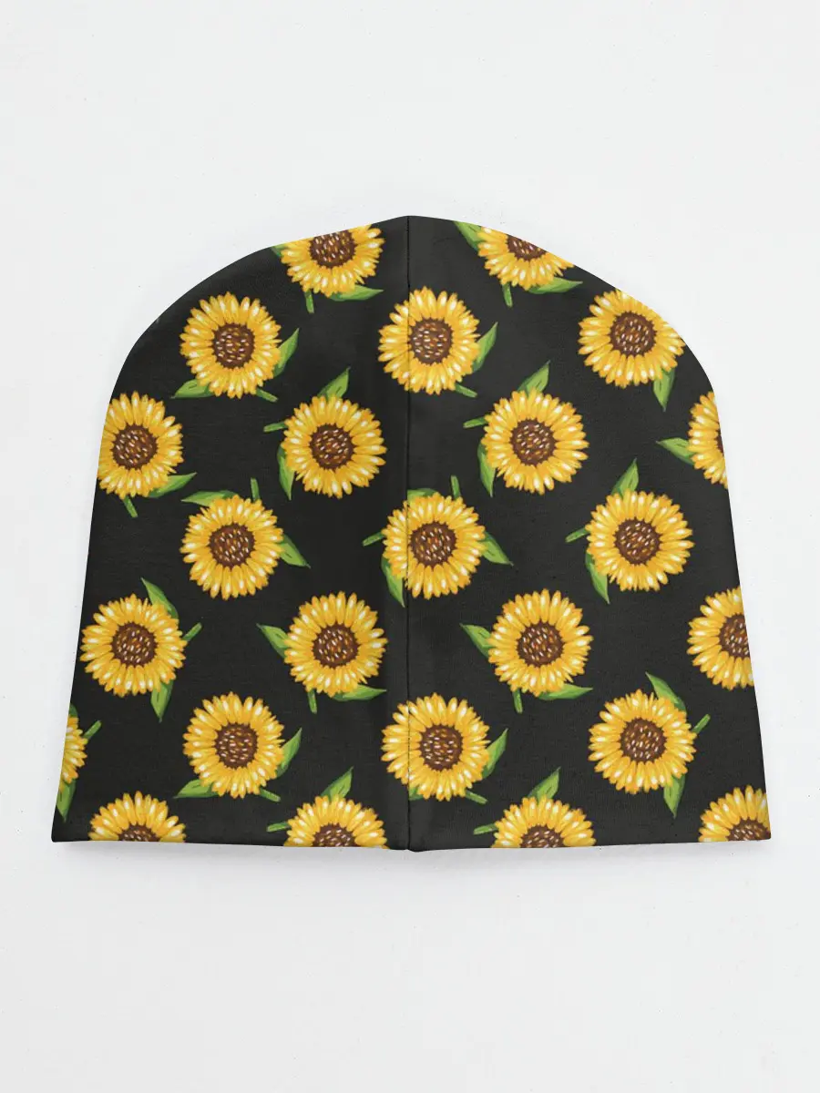 Детская шапка / Подсолнухи паттерн