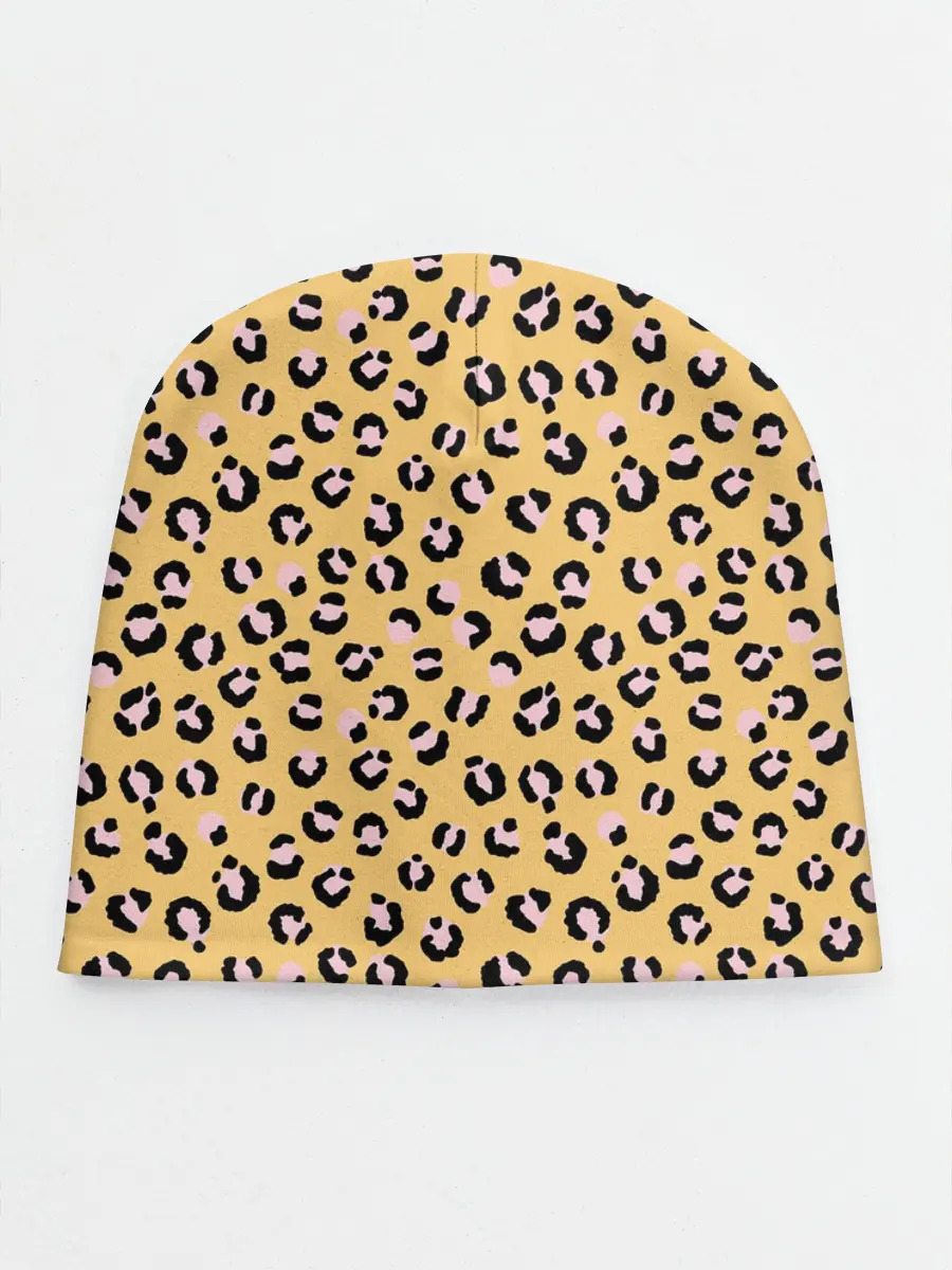 Детская шапка / Желтый леопардовый принт