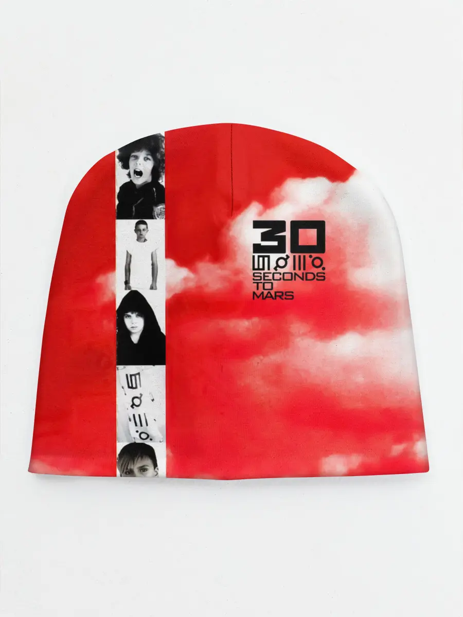 Детская шапка / 30 Seconds to Mars красное небо