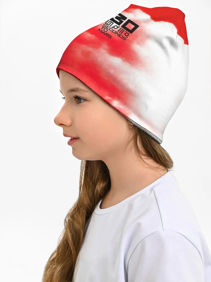 Детская шапка / 30 Seconds to Mars красное небо