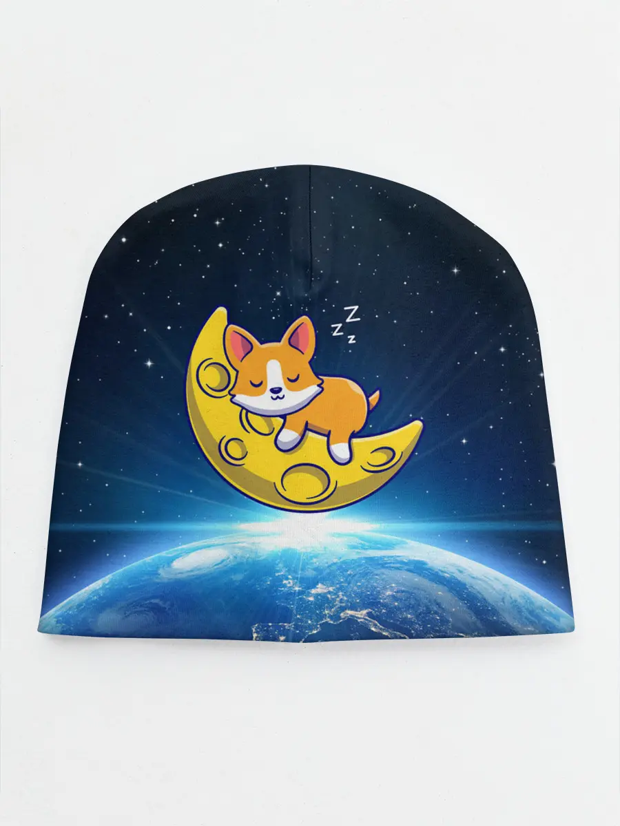 Детская шапка / Лунный корги | Space Corgi