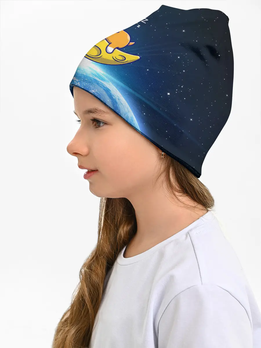 Детская шапка / Лунный корги | Space Corgi