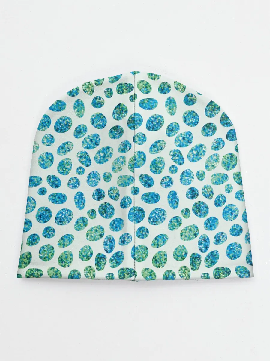 Детская шапка / Драгоценные зеленые камешки