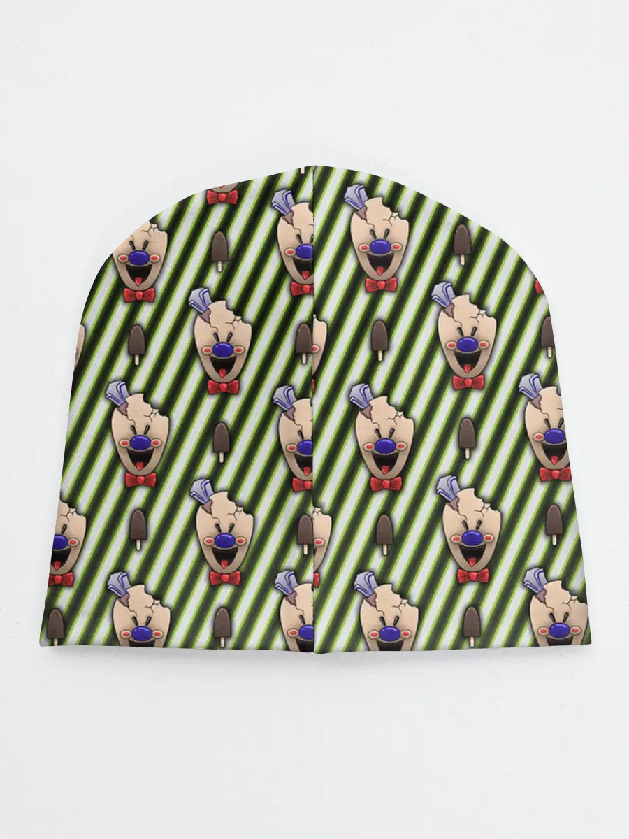 Детская шапка / ICE SCREAM зеленый паттерн