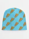 Детская шапка / Пицца паттерн на голубом