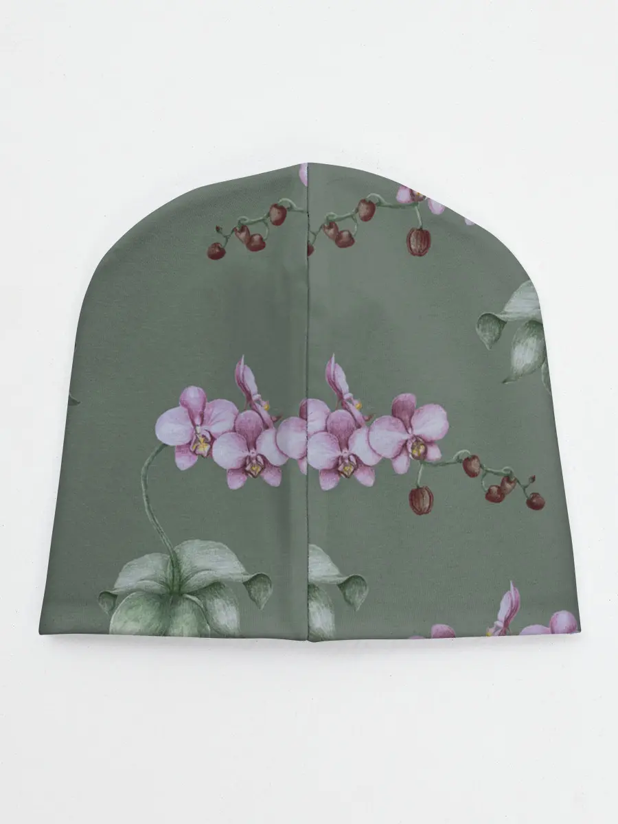 Детская шапка / Розовые орхидеи