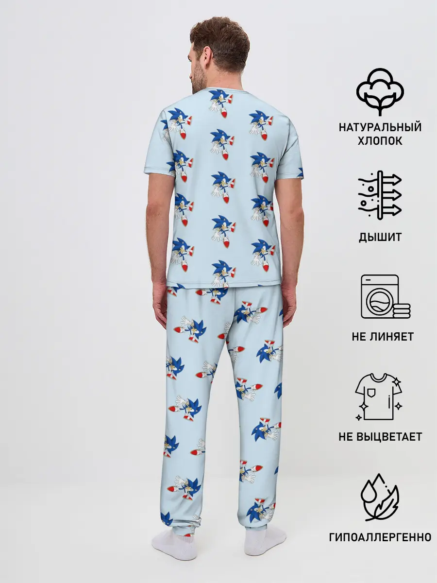 Мужская пижама с брюками / Sonics dance