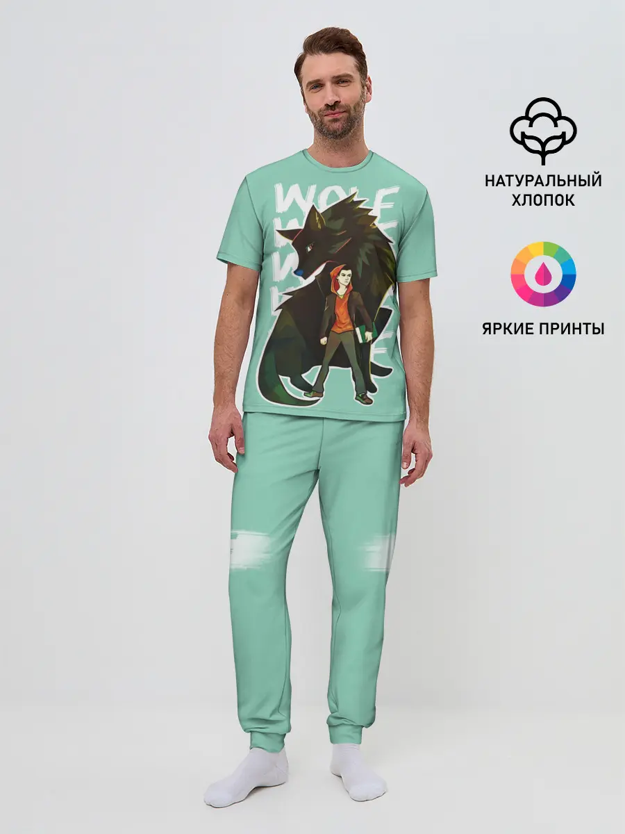 Мужская пижама с брюками / Wolf