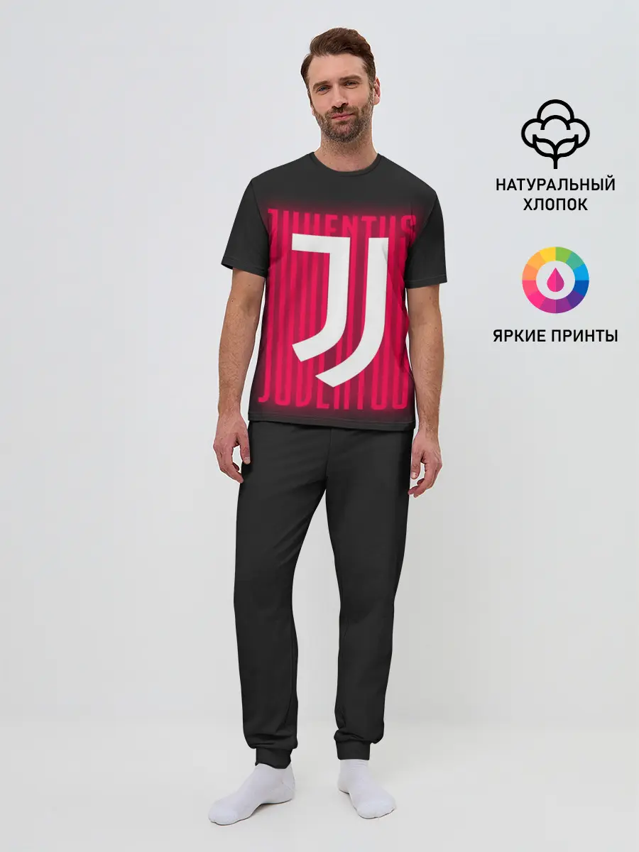 Мужская пижама с брюками / JUVENTUS / ЮВЕНТУС / НЕОН