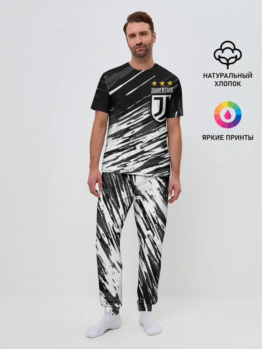 Мужская пижама с брюками / JUVENTUS / ЮВЕНТУС / БРЫЗГИ