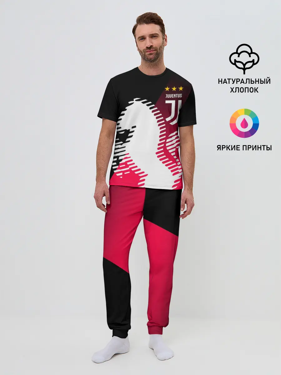 Мужская пижама с брюками / JUVENTUS / ЮВЕНТУС / НЕОН