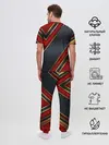 Мужская пижама с брюками / Black & Red 3D