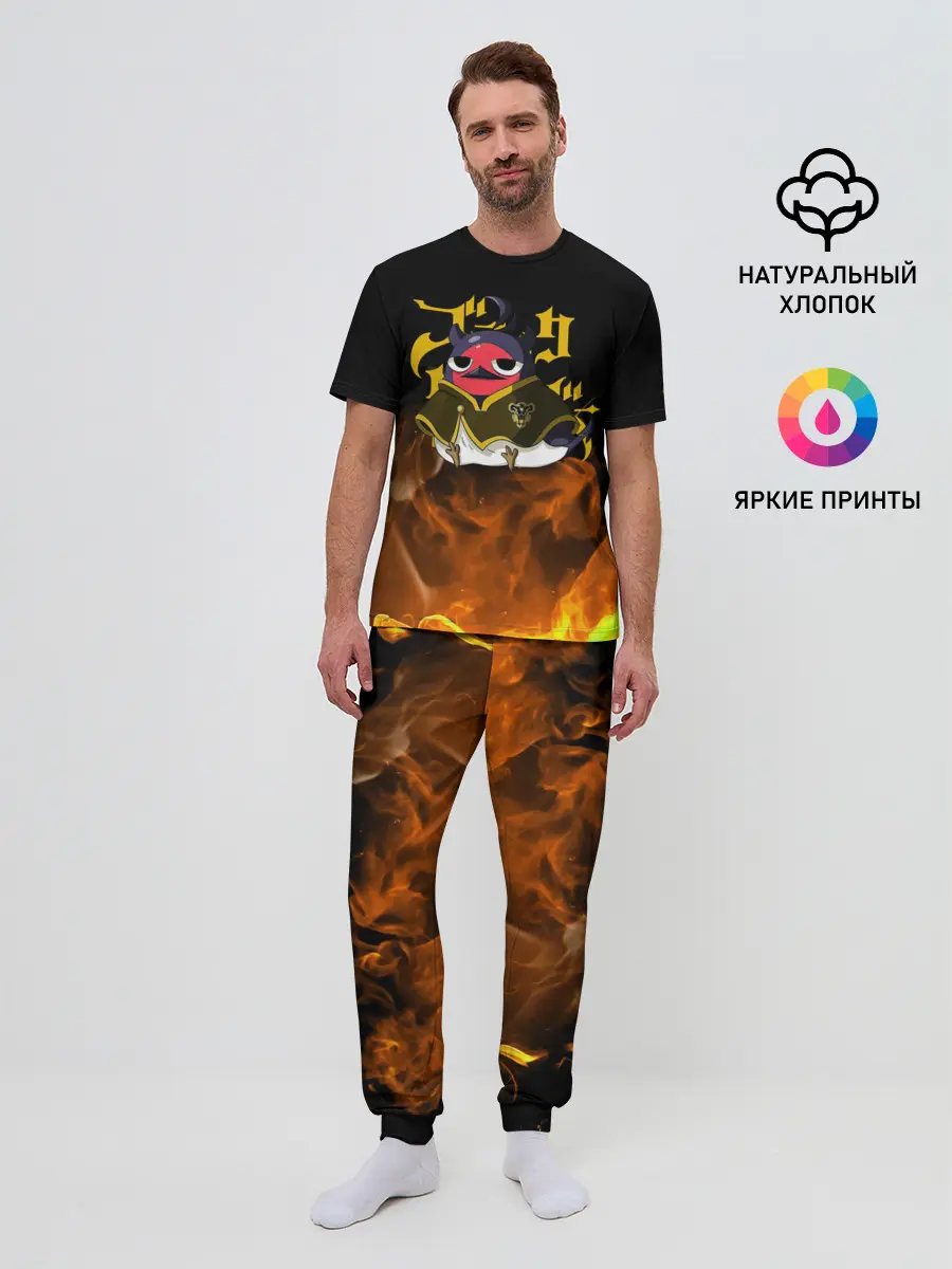 Мужская пижама с брюками / Секре Сваллотейл в огне Неро