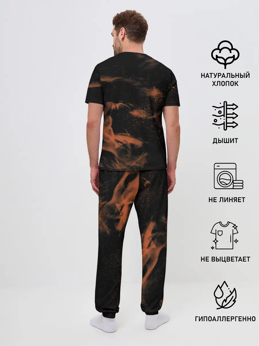 Мужская пижама с брюками / Чёрный клевер удар Аста мечом