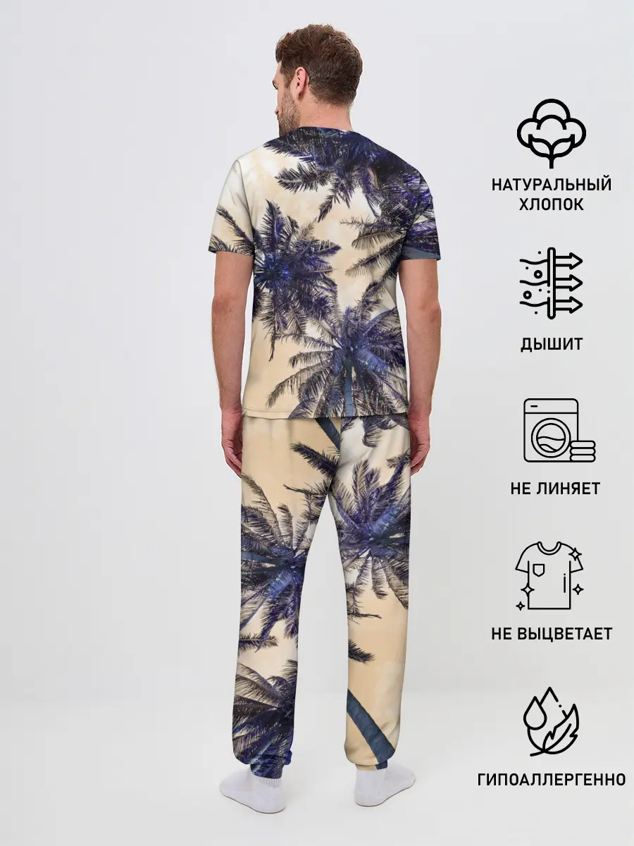 Мужская пижама с брюками / Тропики