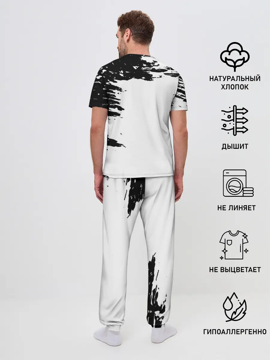 Мужская пижама с брюками / Ями Сукэхиро Чёрный клевер