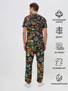 Мужская пижама с брюками / Неоновый мир