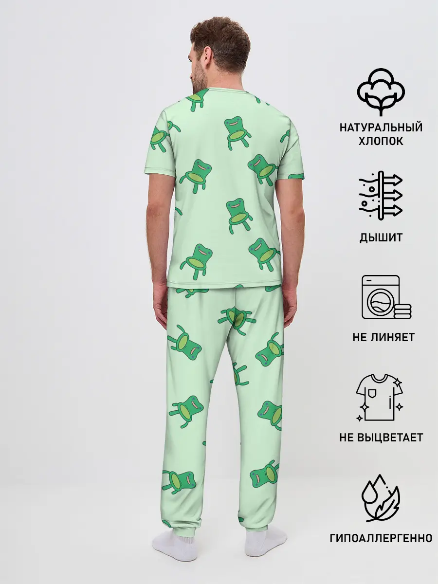 Мужская пижама с брюками / Froggy crossing