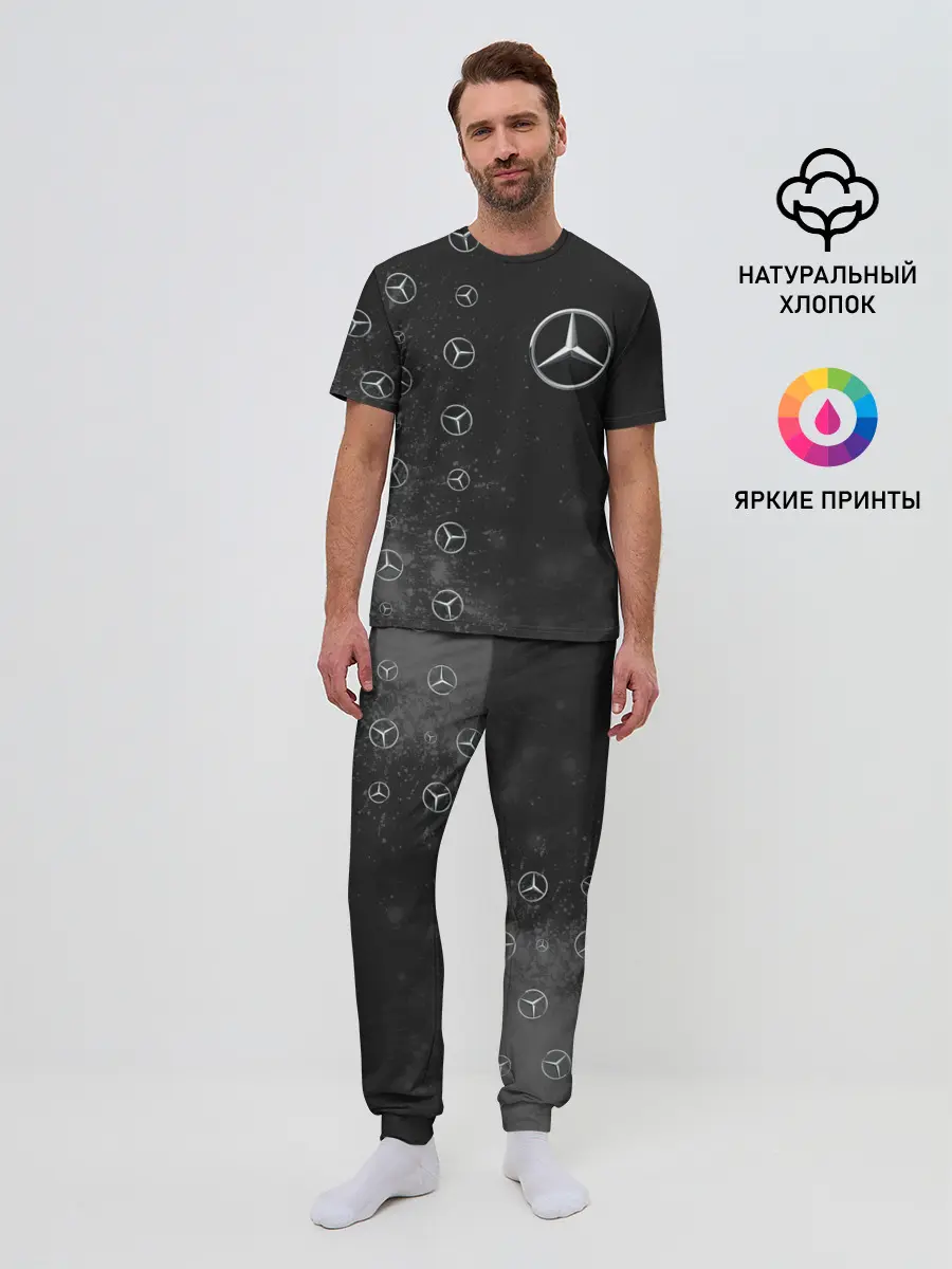 Мужская пижама с брюками / Мерседес - Взрыв