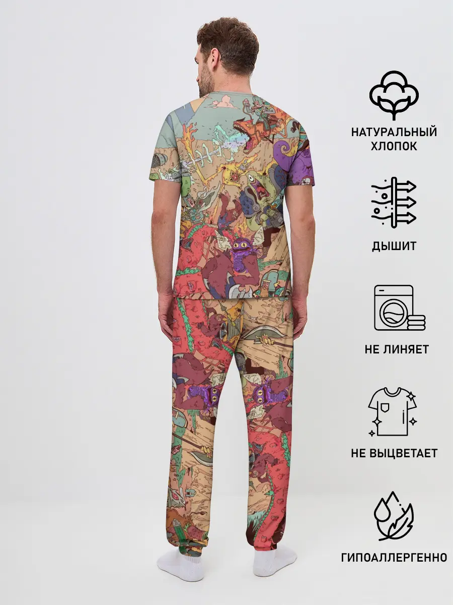 Мужская пижама с брюками / MONSTER WAR | СЮРРЕАЛИЗМ