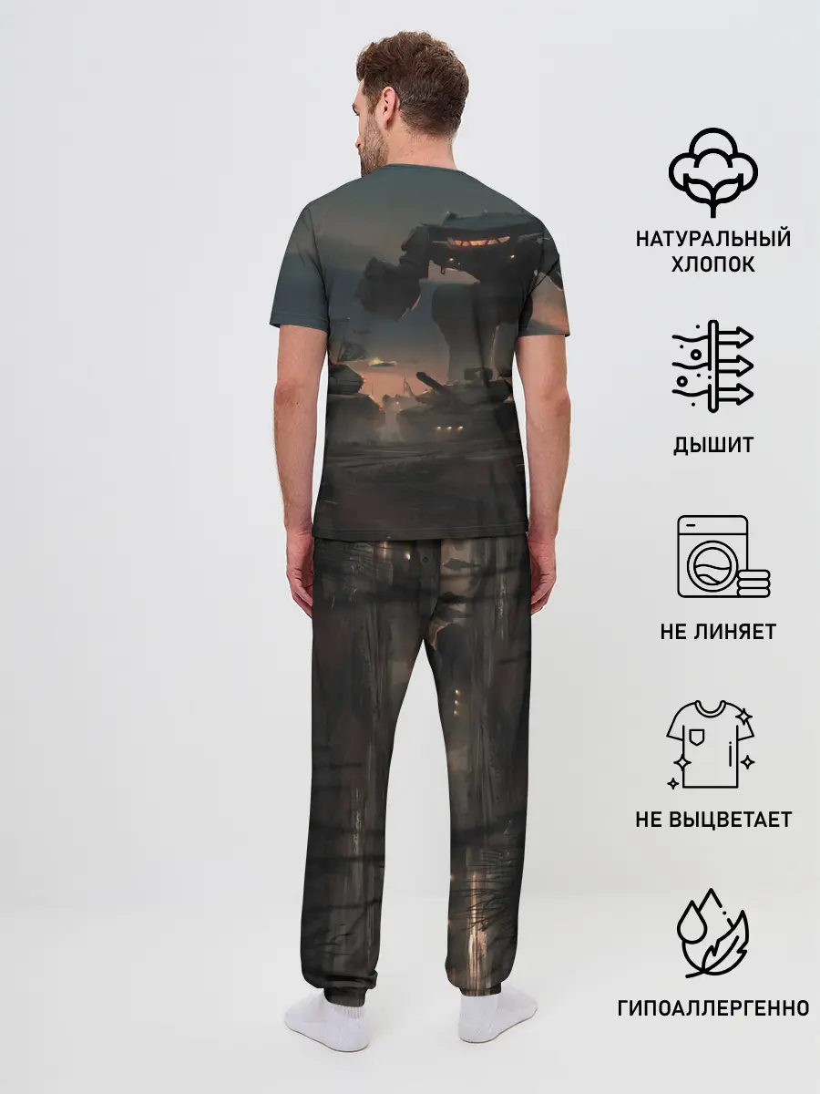 Мужская пижама с брюками / Боевоймех
