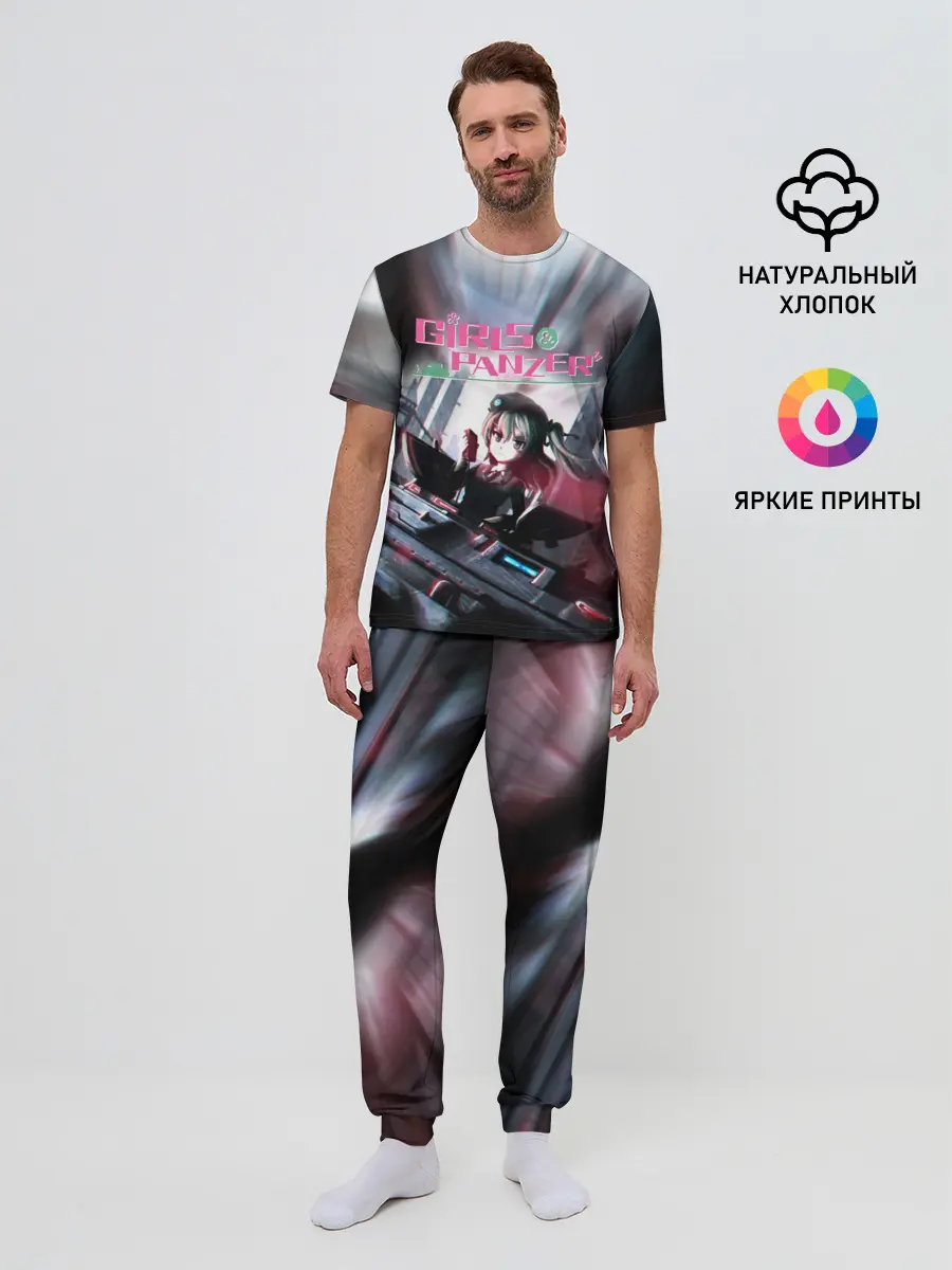 Мужская пижама с брюками / Девушки и танки | Арису Симада