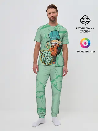 Мужская пижама с брюками / Люблю граффити