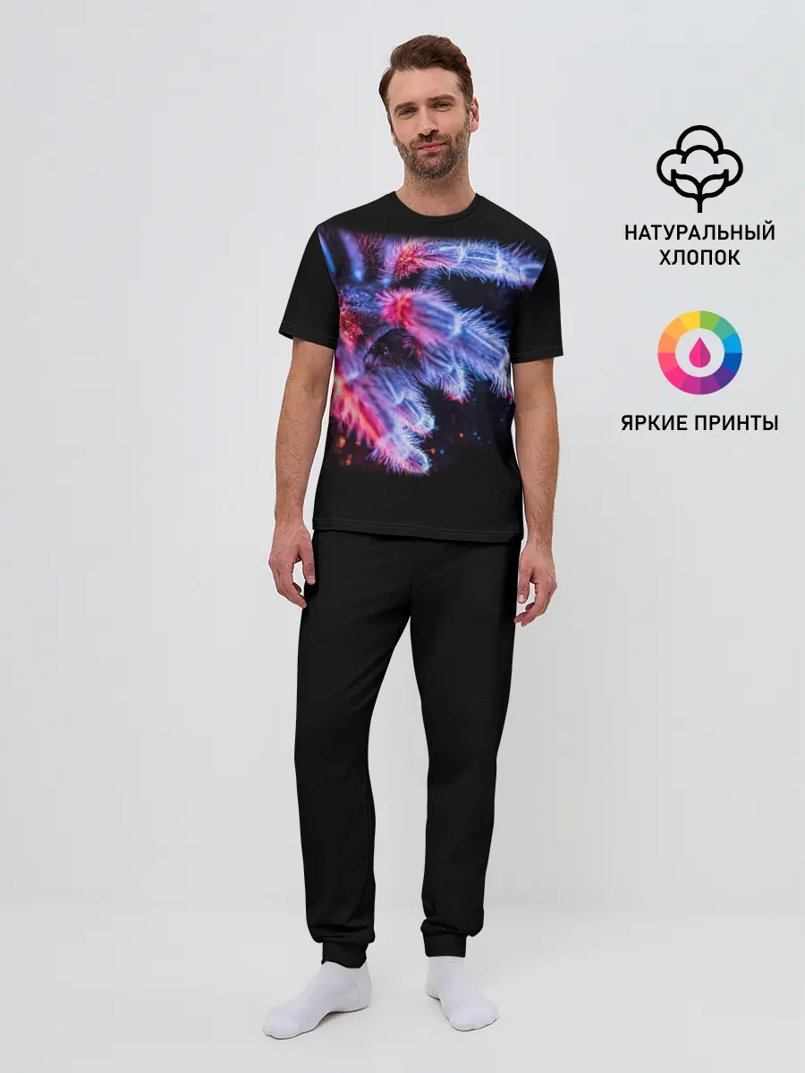 Мужская пижама с брюками / НЕОНОВЫЙ ПАУК