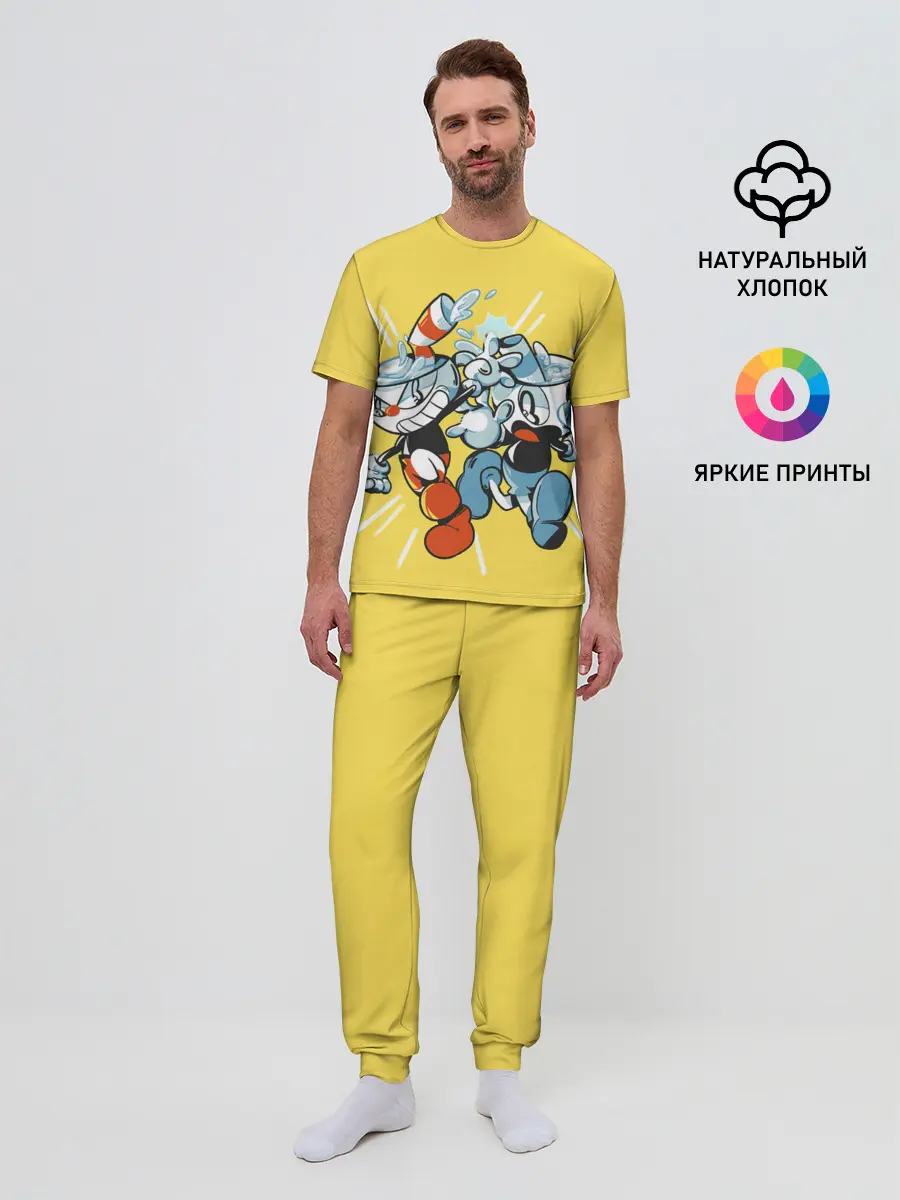 Мужская пижама с брюками / Cuphead bros
