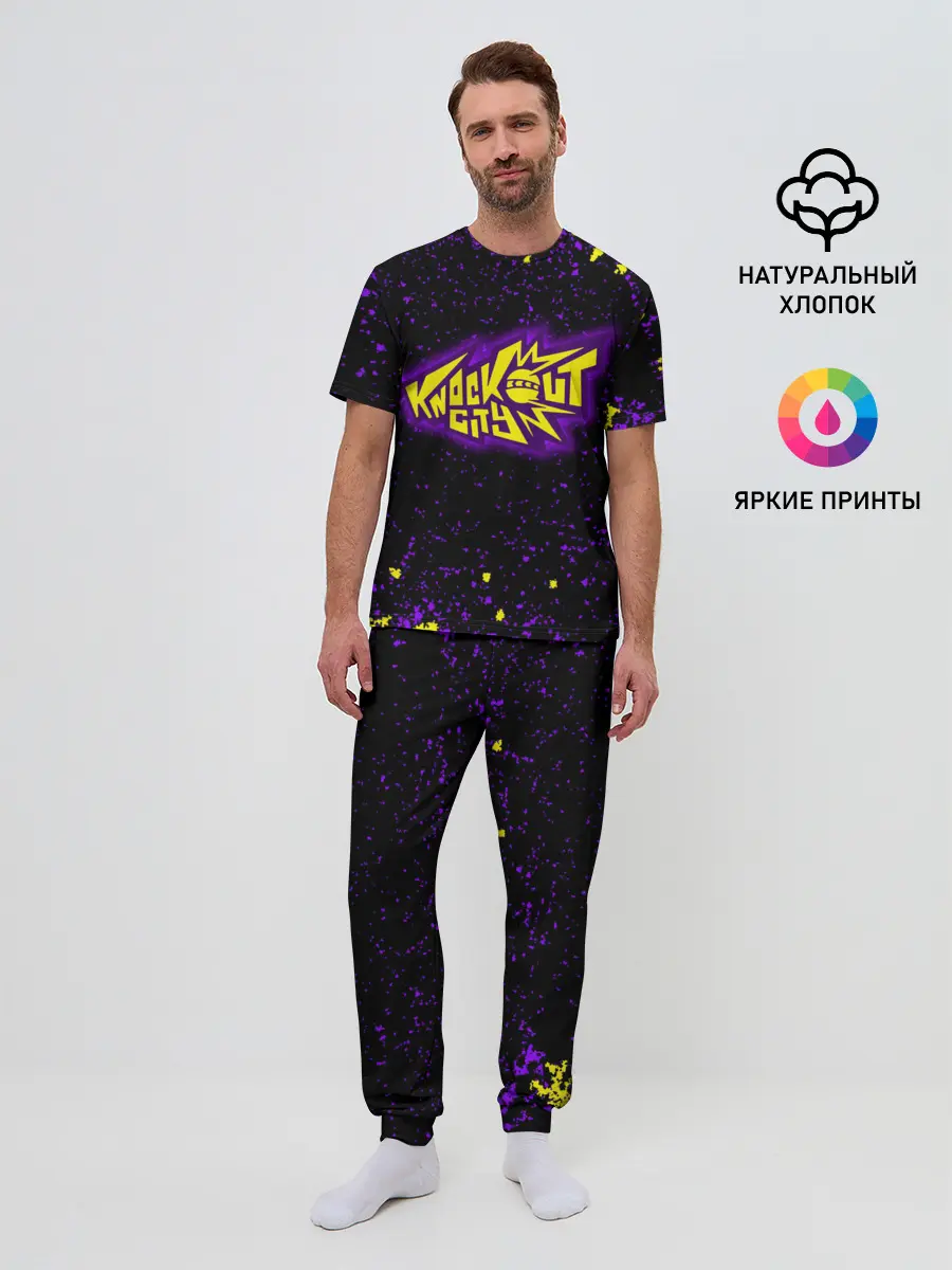 Мужская пижама с брюками / Knockout City, logo