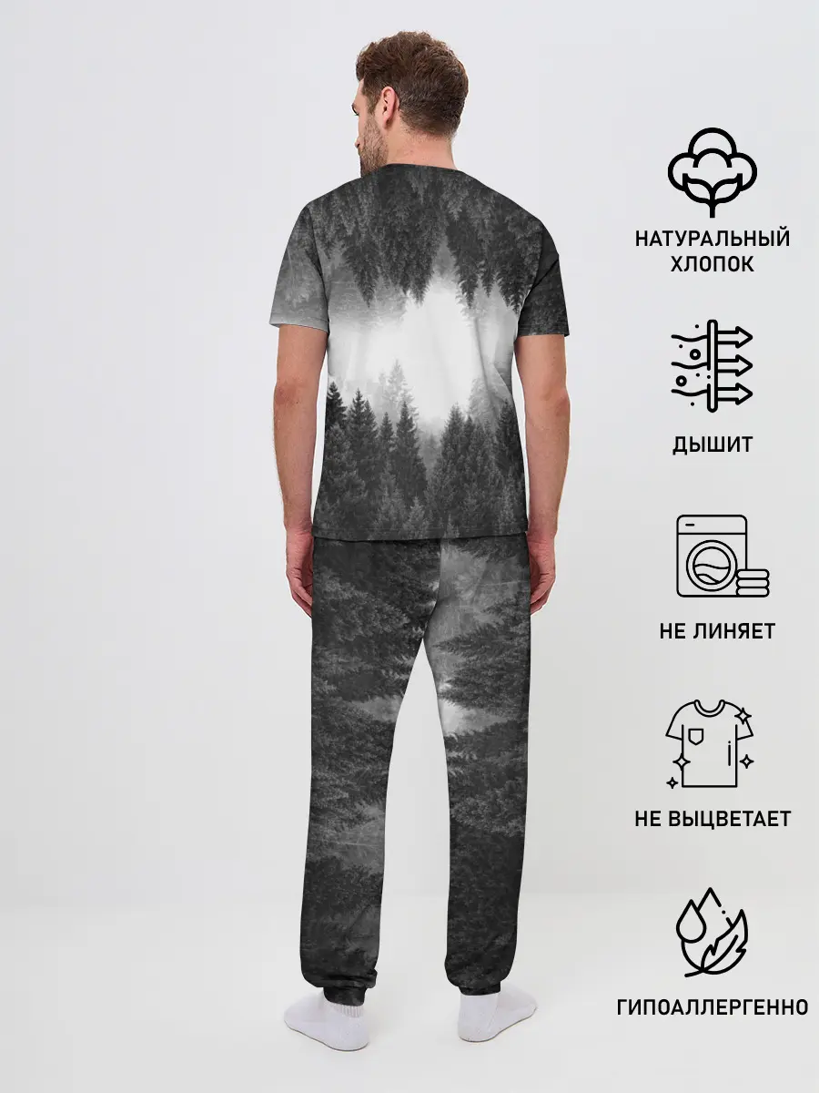 Мужская пижама с брюками / Клыки леса