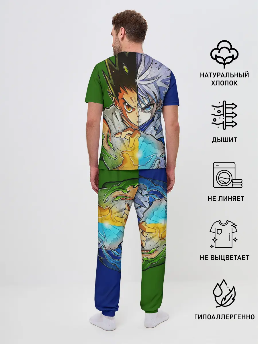 Мужская пижама с брюками / Киллуа золдик и Гон хантер