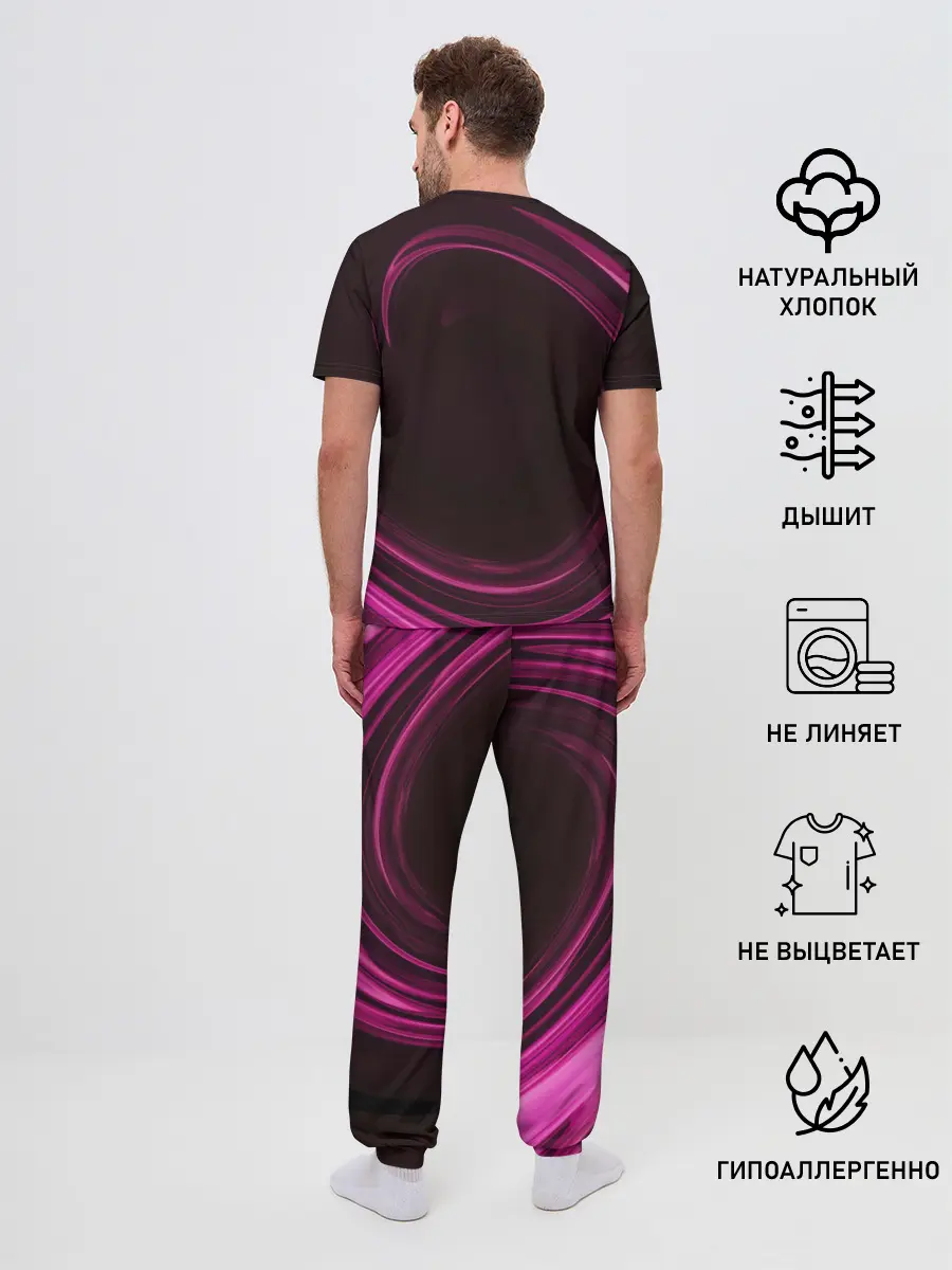 Мужская пижама с брюками / Чёрный клевер Аста с мечом