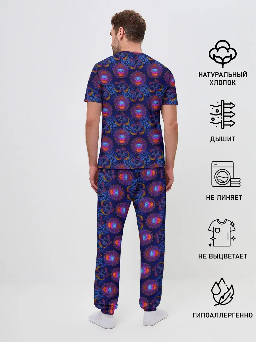 Мужская пижама с брюками / Будда