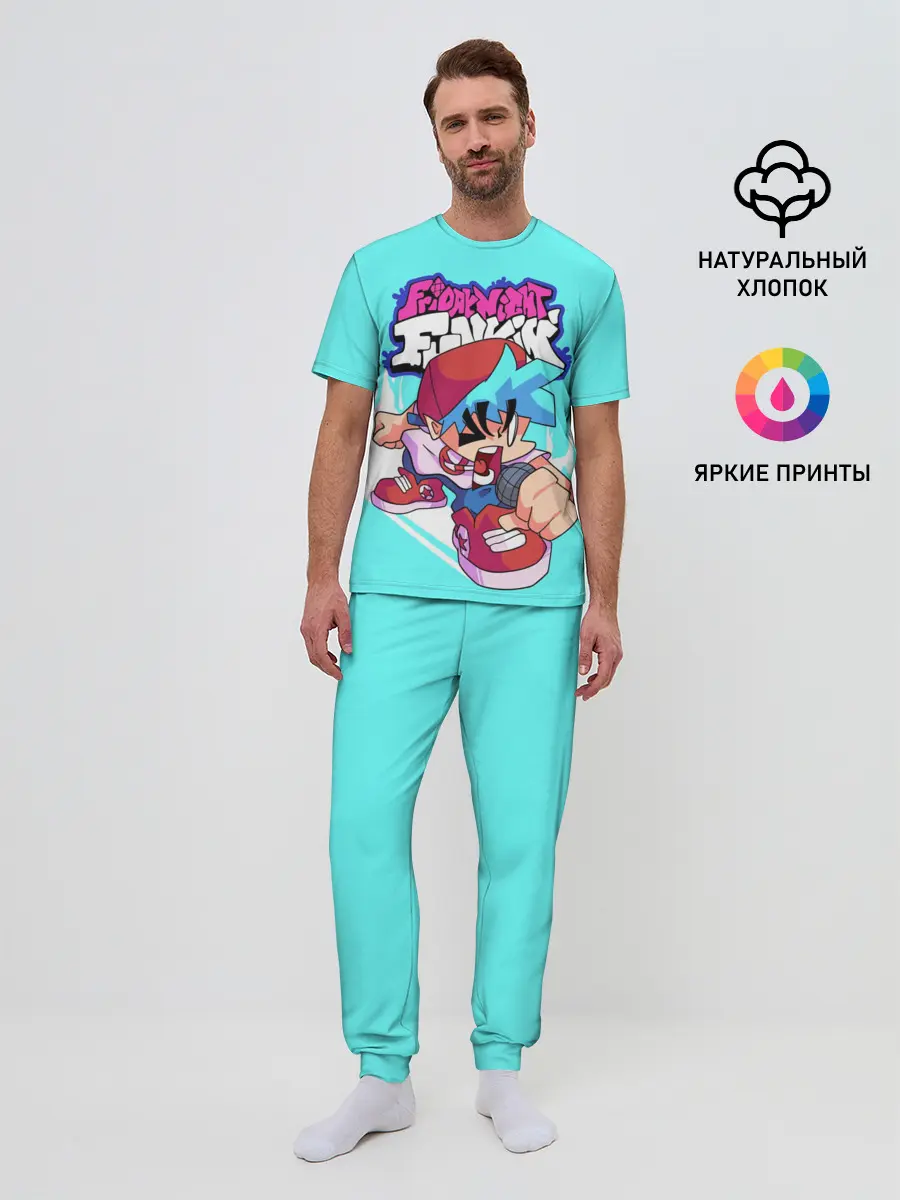 Мужская пижама с брюками / FNF Boyfriend