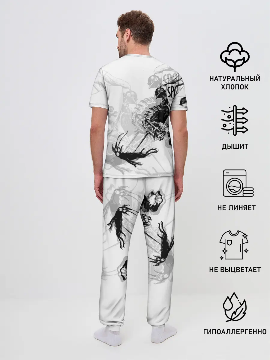 Мужская пижама с брюками / Всадник и чёрт