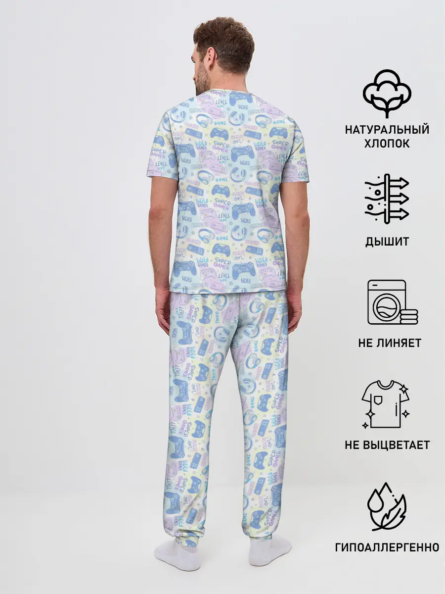Мужская пижама с брюками / Игры