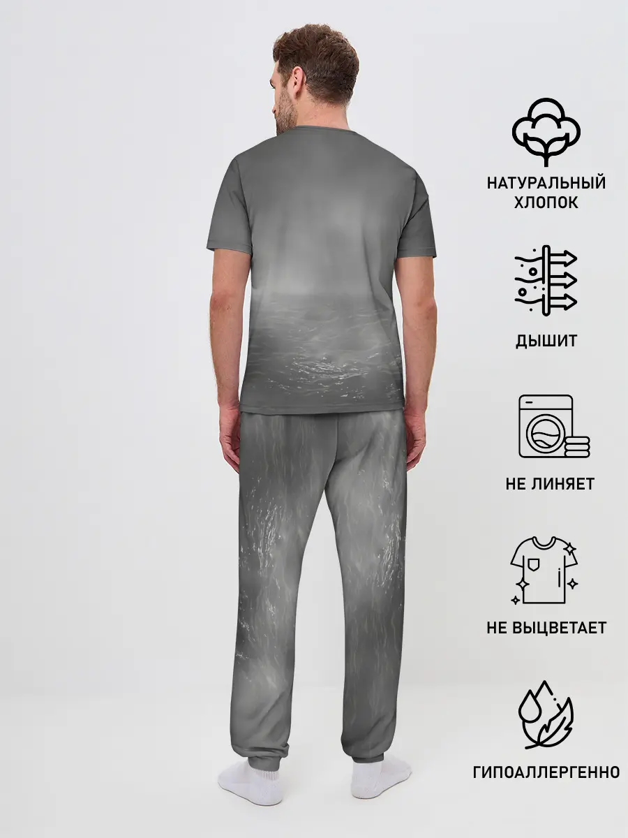 Мужская пижама с брюками / Пираты в море