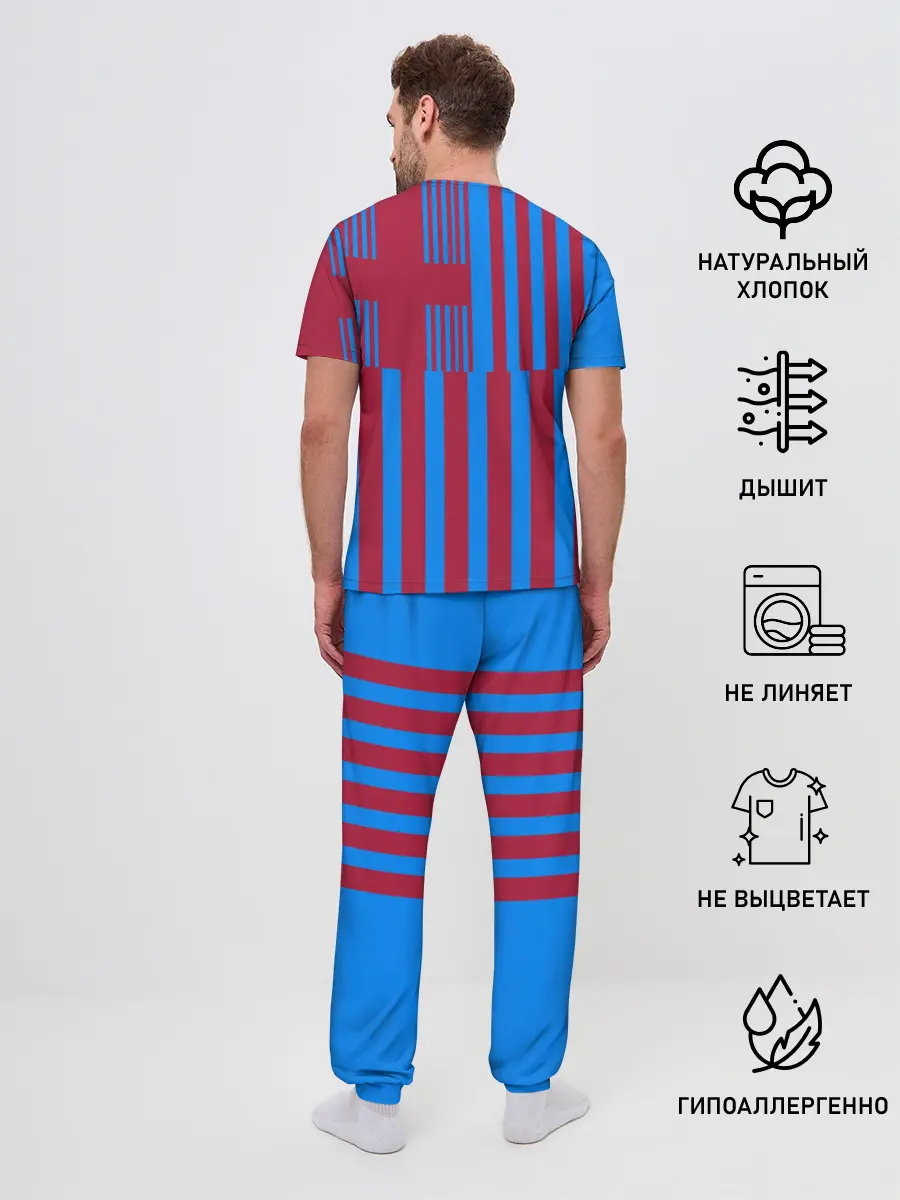 Мужская пижама с брюками / Домашняя форма ФК «Барселона»